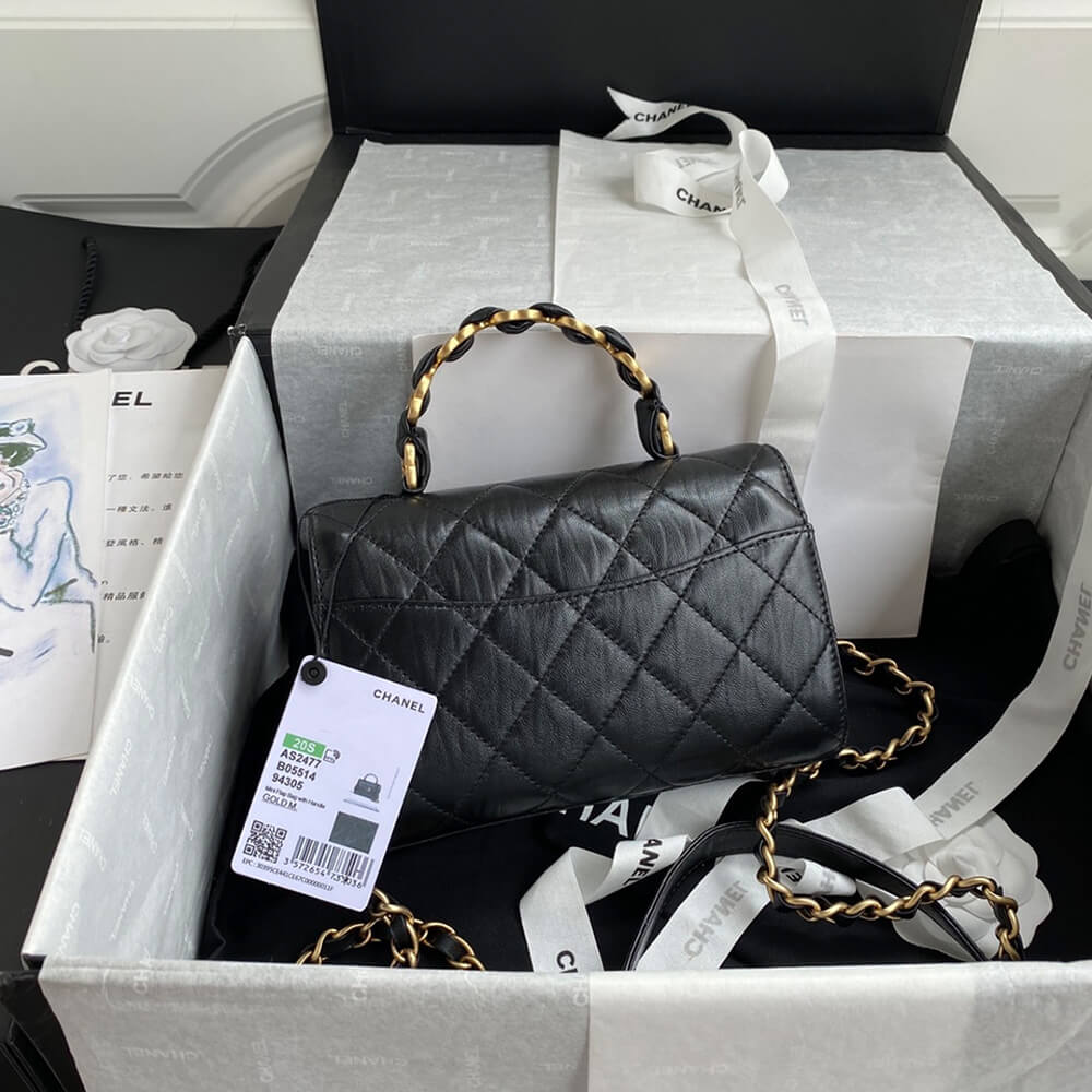 Ch**el mini flap bag with top handle
