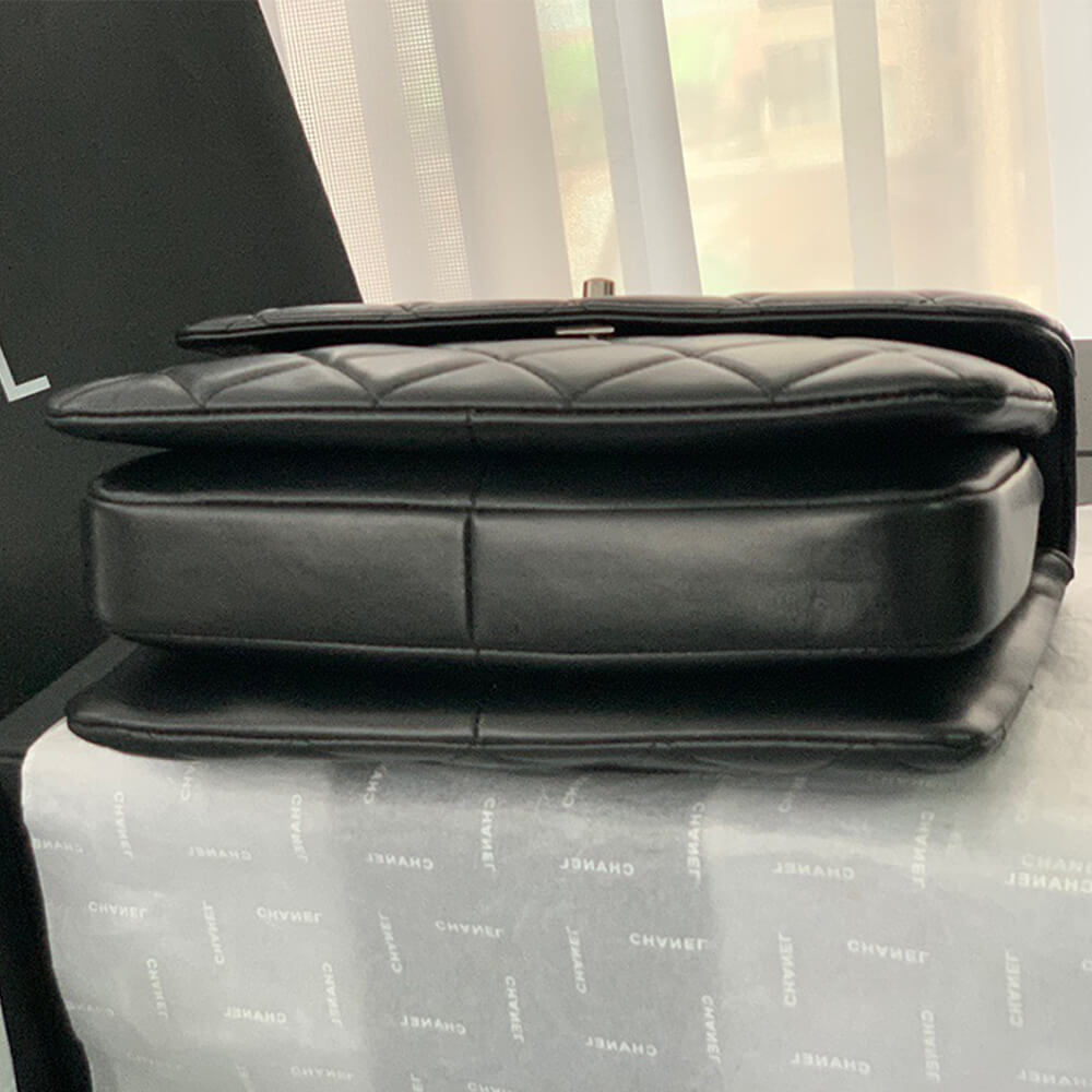 Ch**el flap bag with top handle