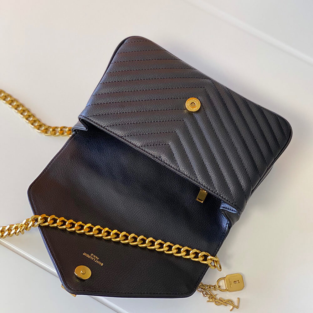 Sa1nt Lau*nt college quilted-leather satchel bag