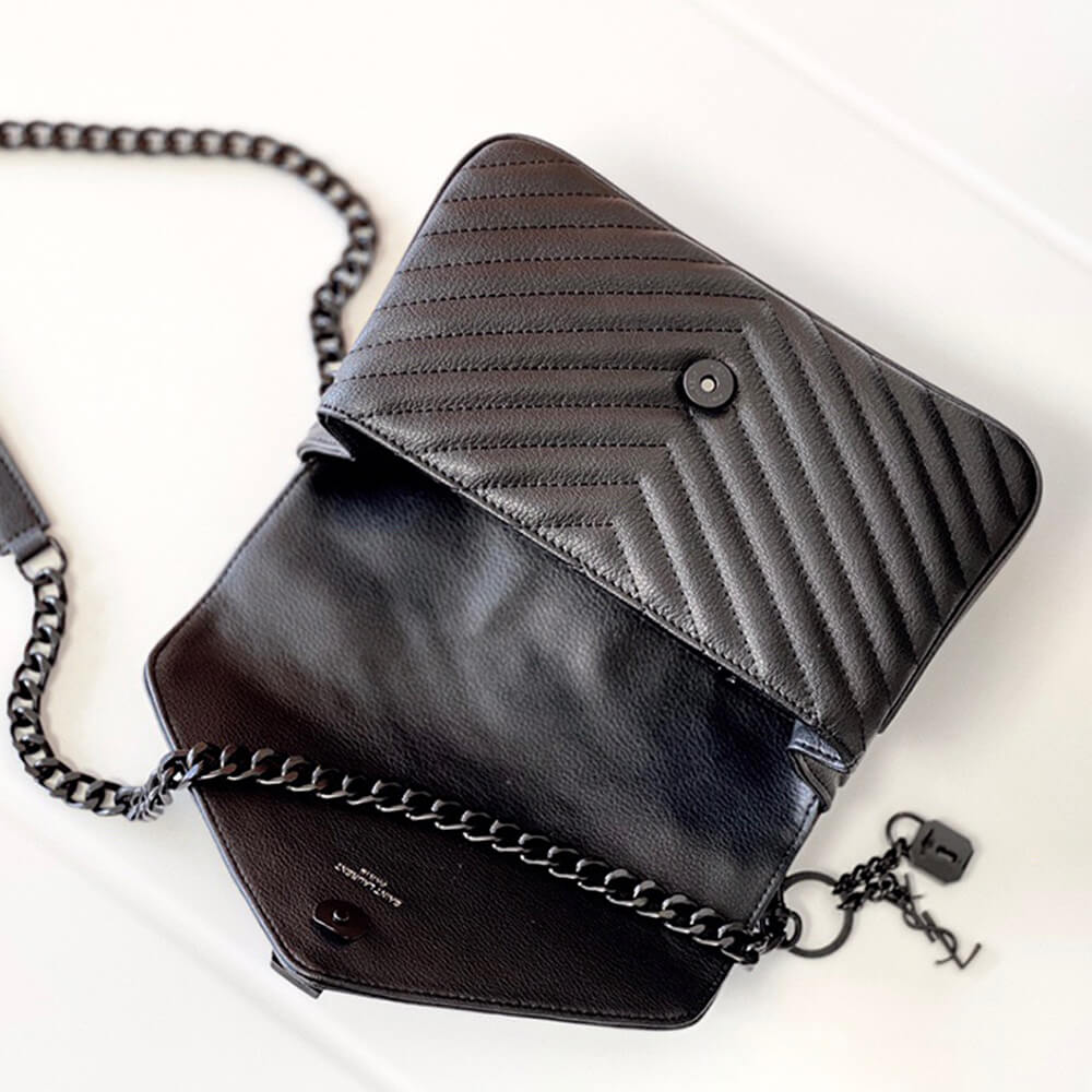Sa1nt Lau*nt college quilted-leather satchel bag