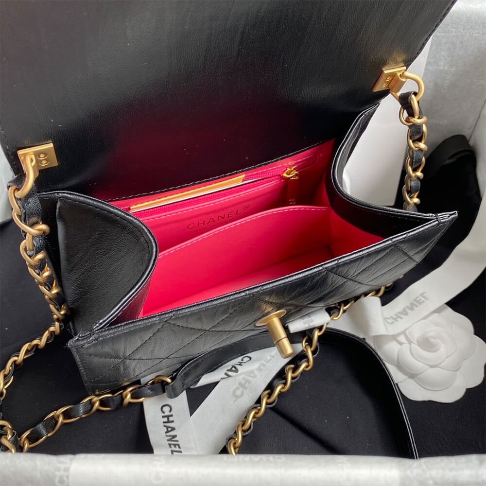 Ch**el mini flap bag with top handle