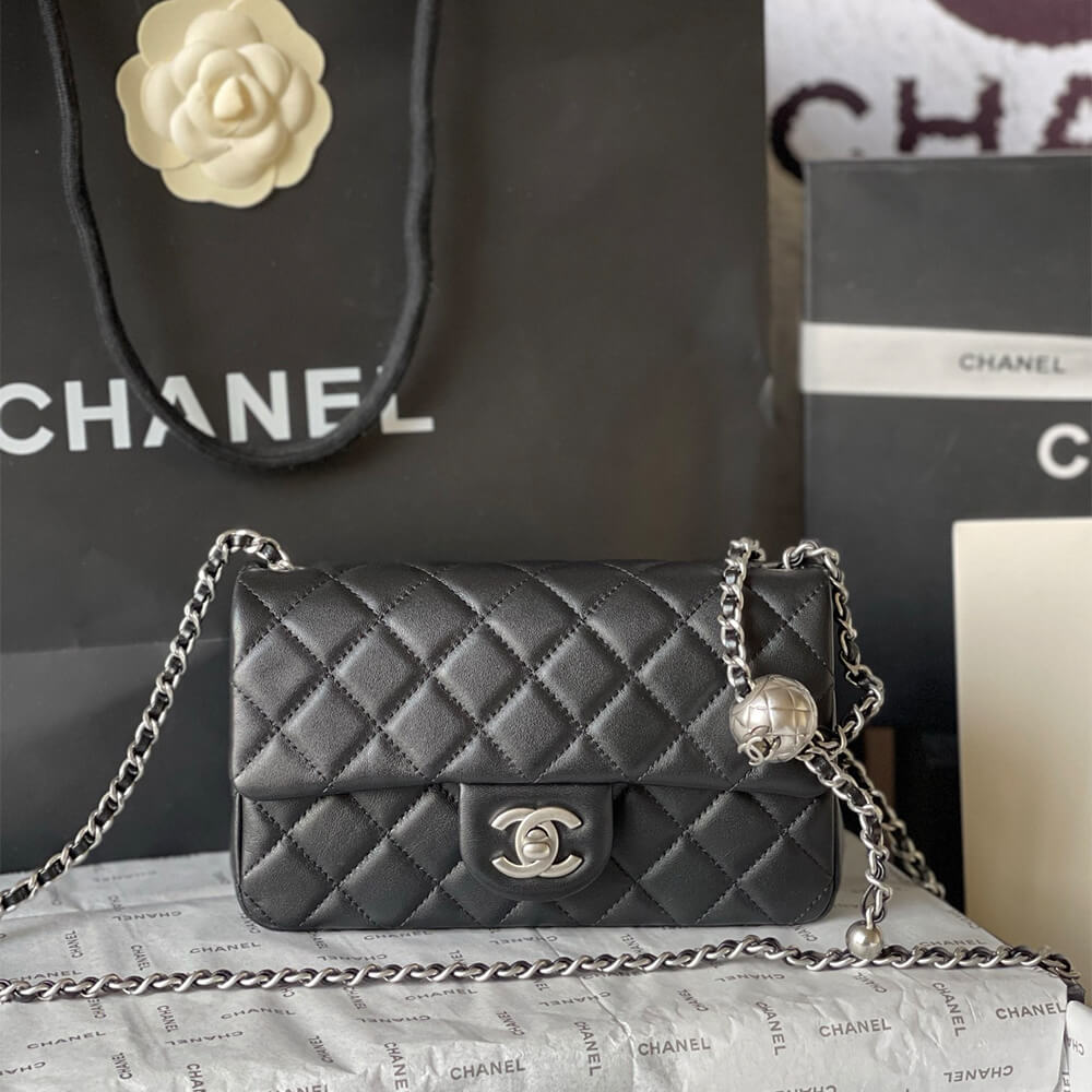 Ch**el pearl crush mini rectangular flap