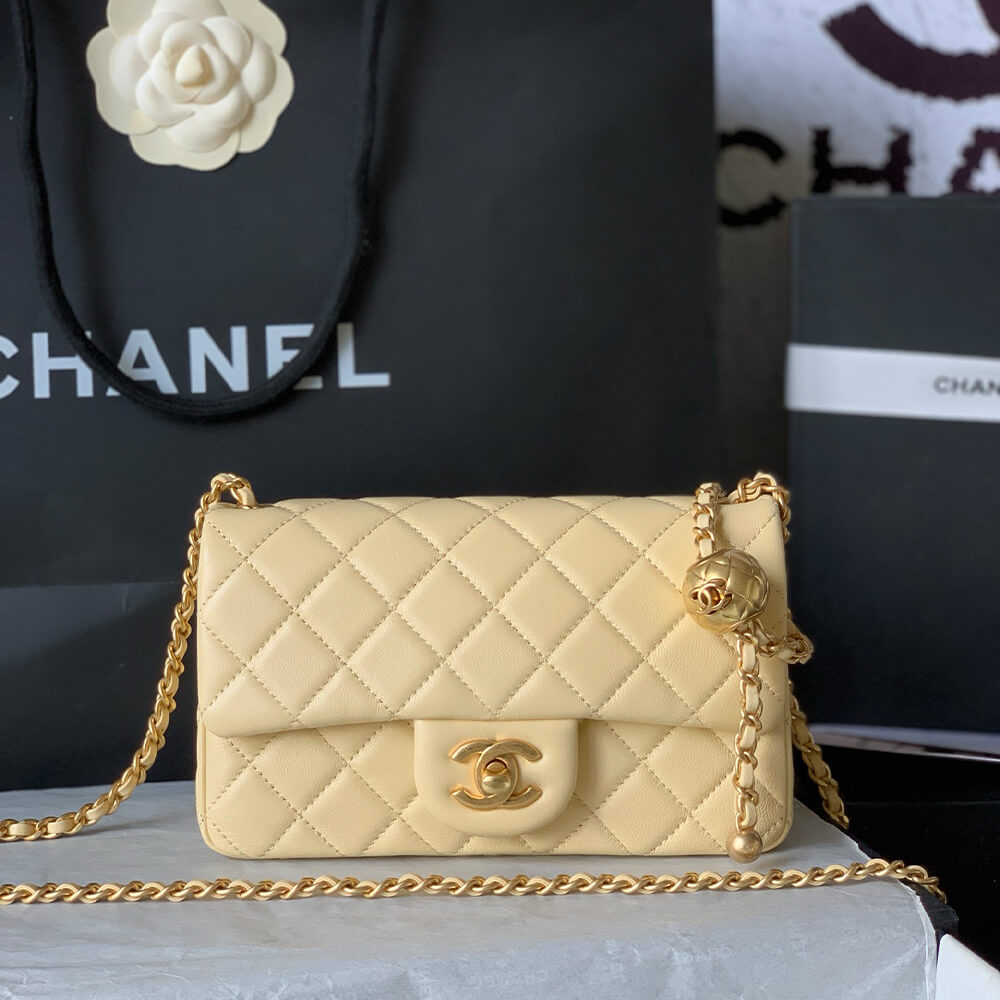 Ch**el pearl crush mini rectangular flap