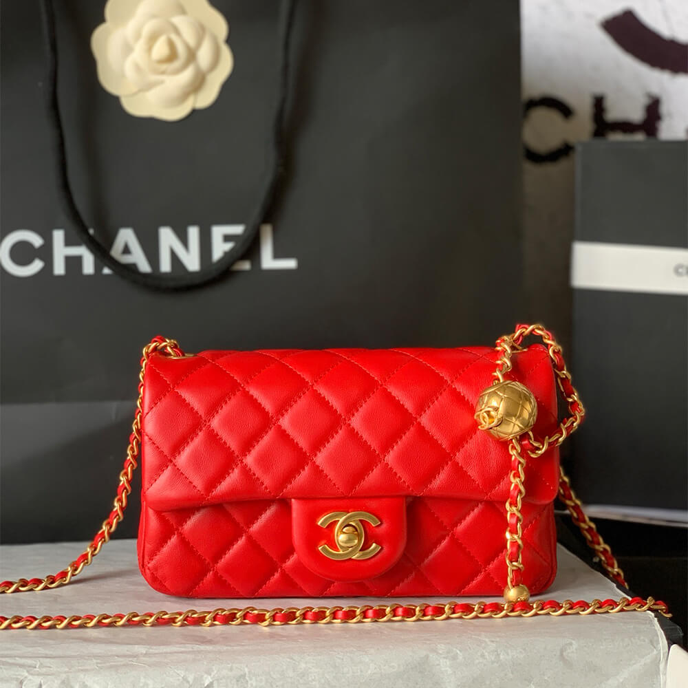 Ch**el pearl crush mini rectangular flap