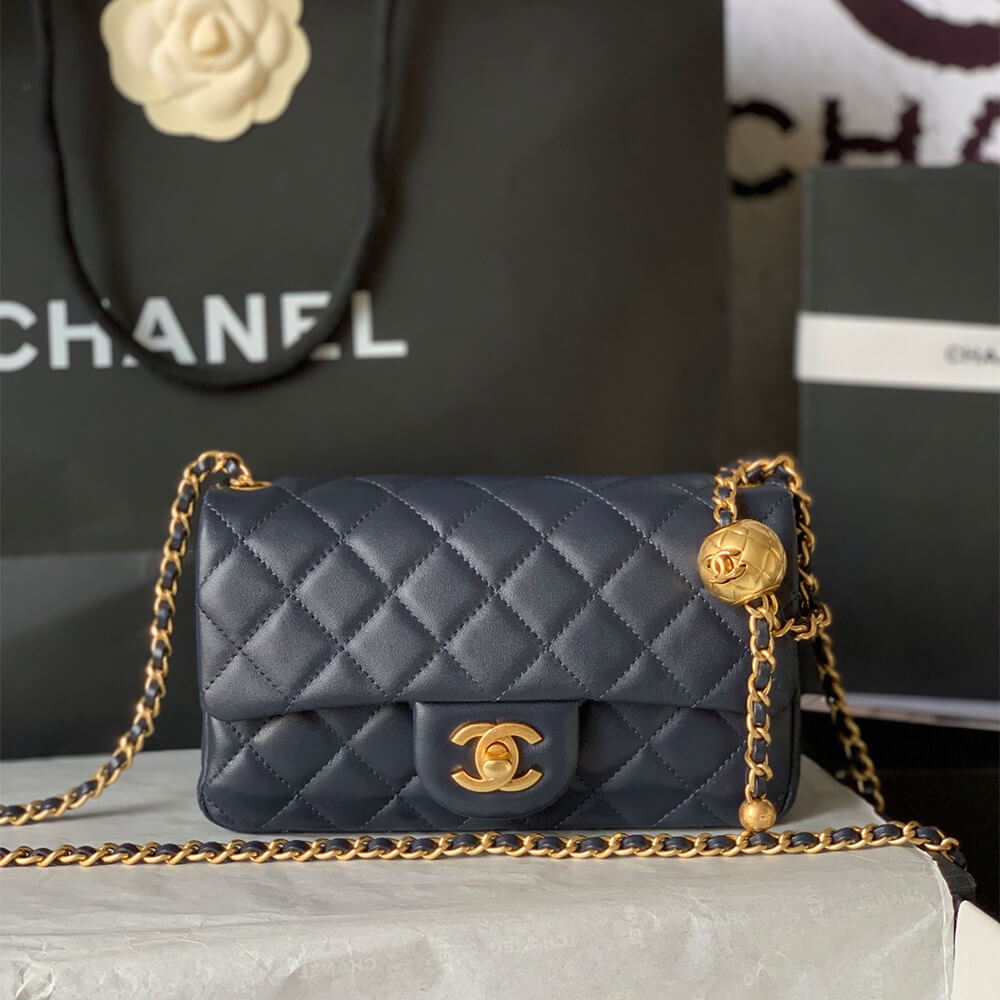 Ch**el pearl crush mini rectangular flap