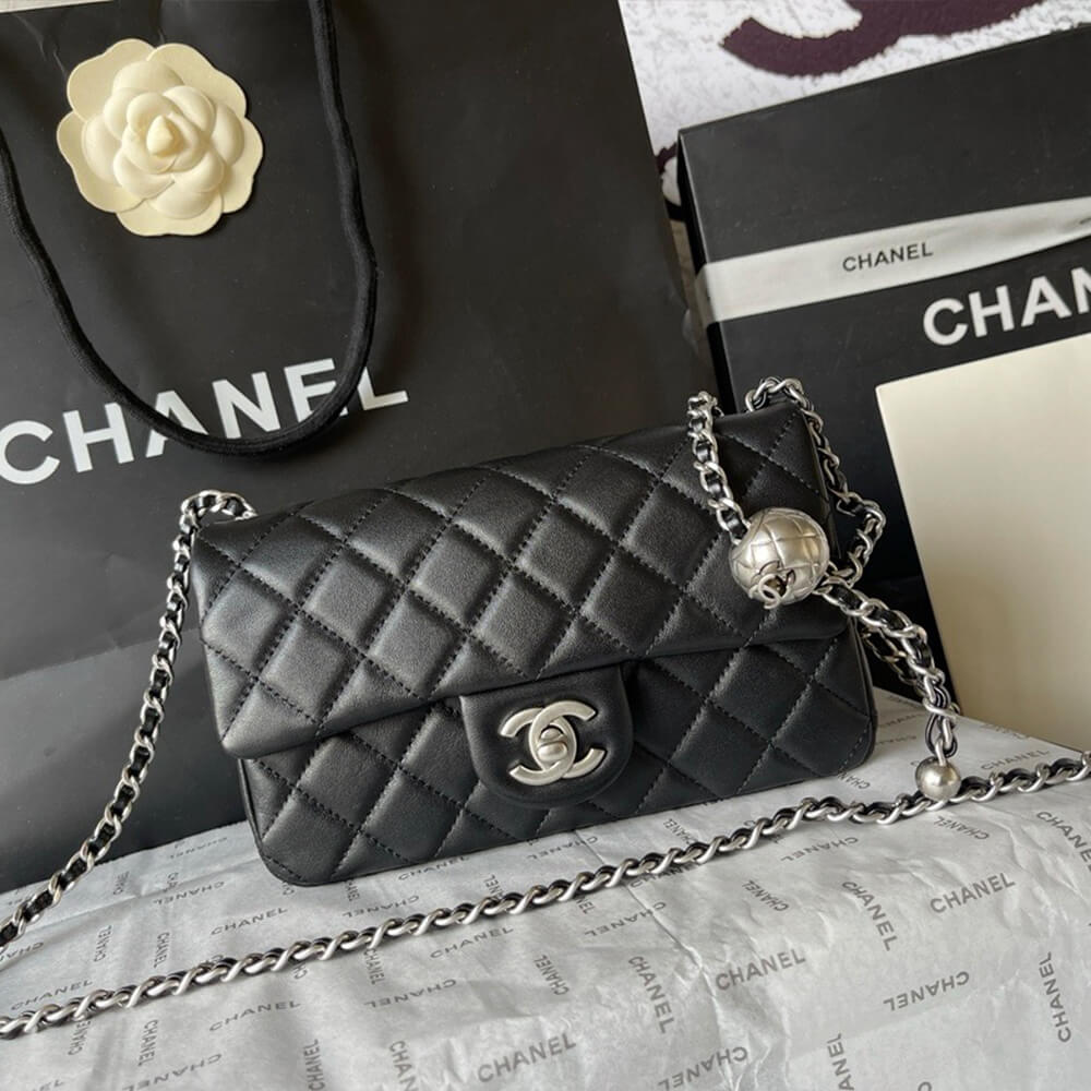 Ch**el pearl crush mini rectangular flap