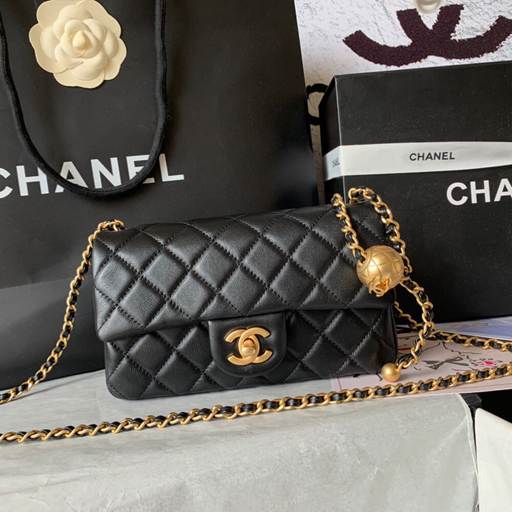 Ch**el pearl crush mini rectangular flap