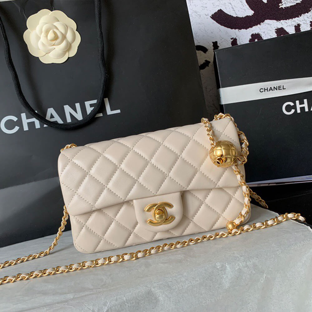 Ch**el pearl crush mini rectangular flap