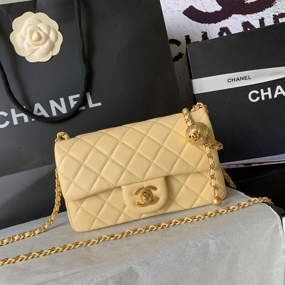 Ch**el pearl crush mini rectangular flap