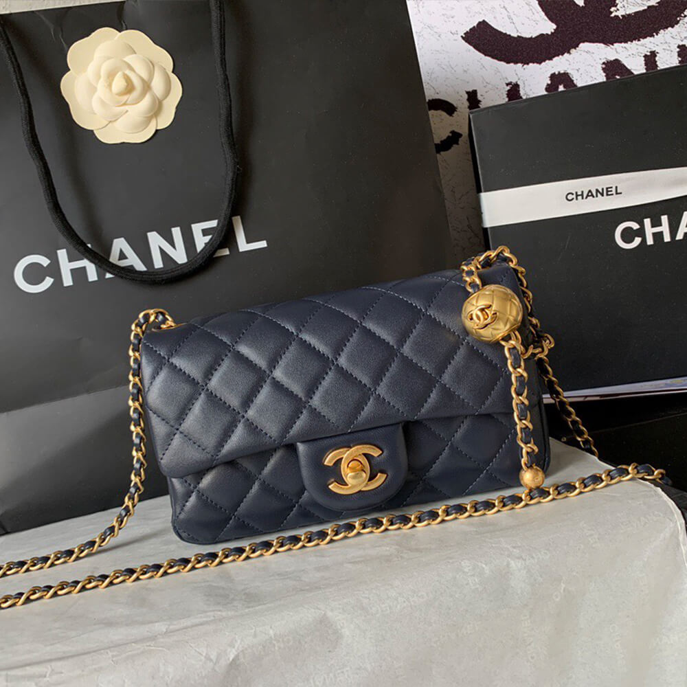 Ch**el pearl crush mini rectangular flap