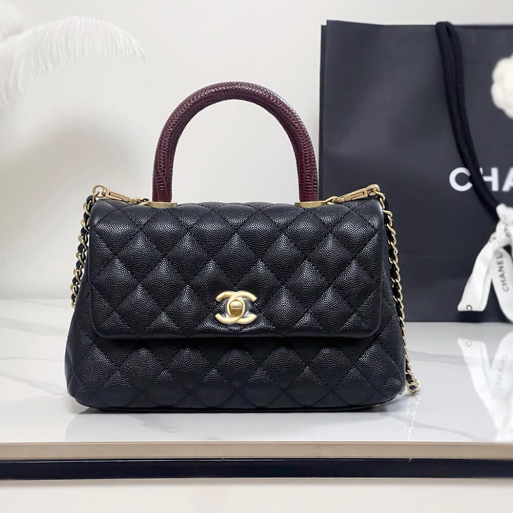 Ch**el coco handle bag small