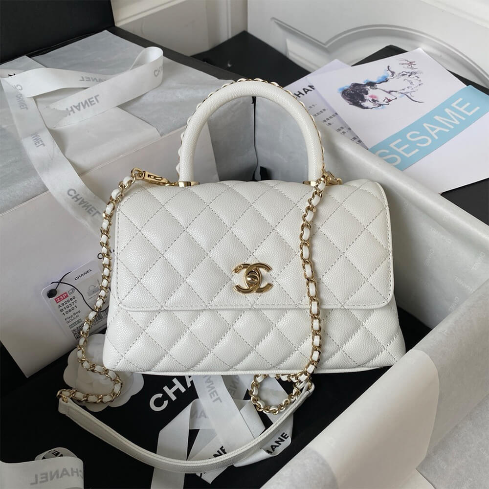 Ch**el coco handle bag small