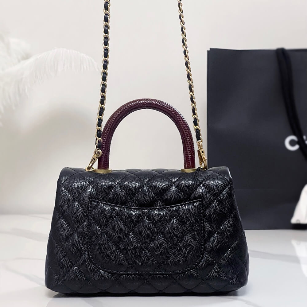 Ch**el coco handle bag small