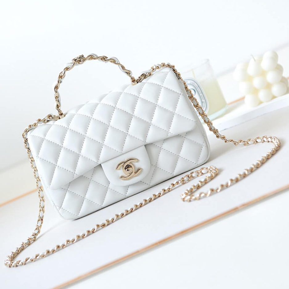Ch**el mini flap with top handle