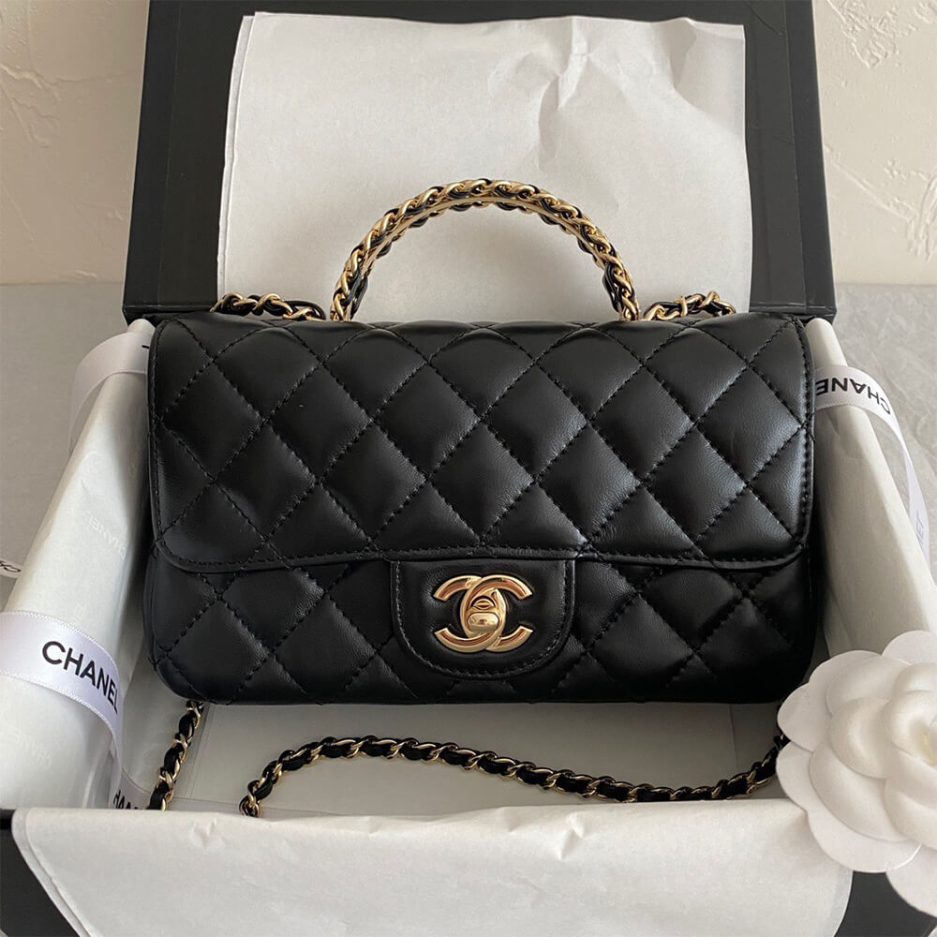 Ch**el mini flap with top handle