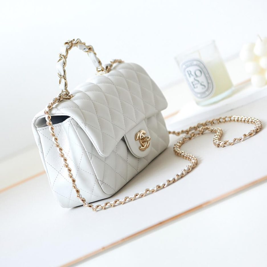 Ch**el mini flap with top handle