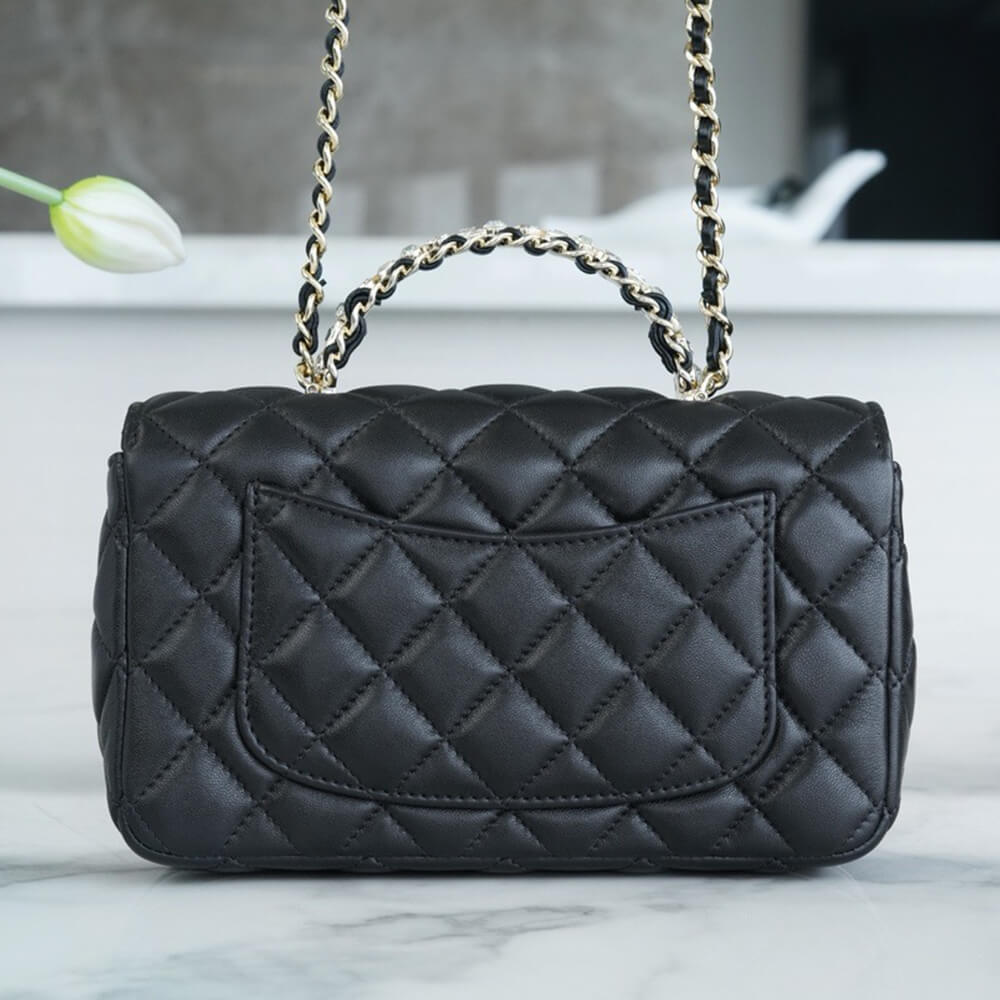 Ch**el mini flap with top handle