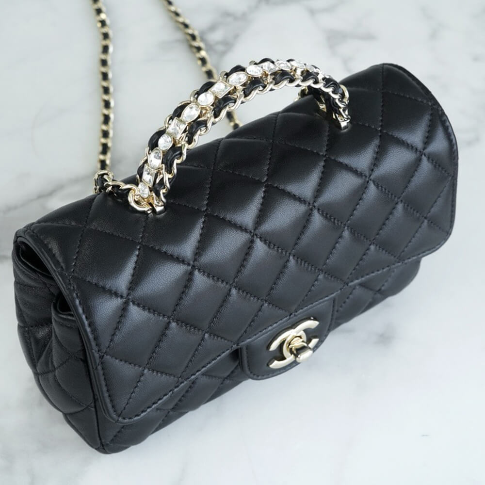 Ch**el mini flap with top handle