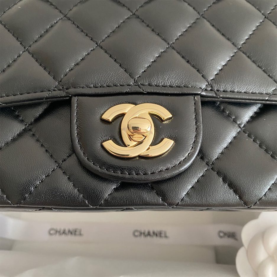 Ch**el mini flap with top handle