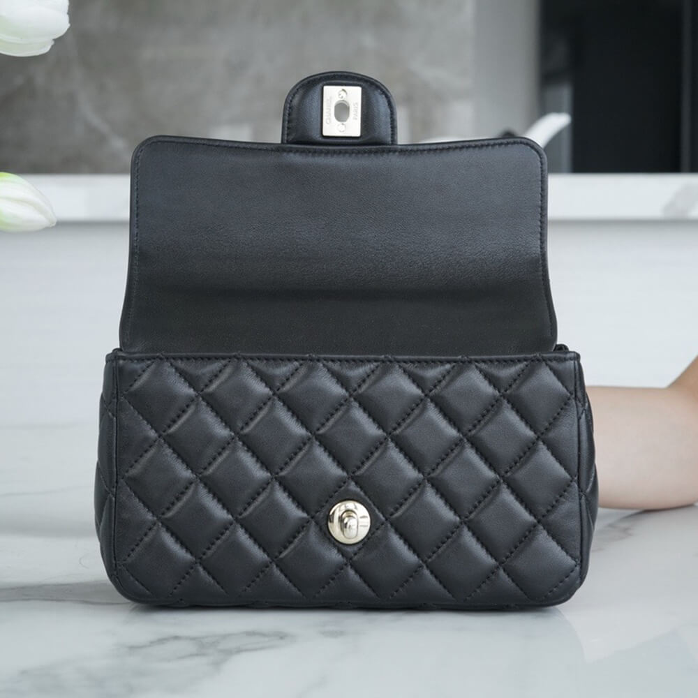 Ch**el mini flap with top handle