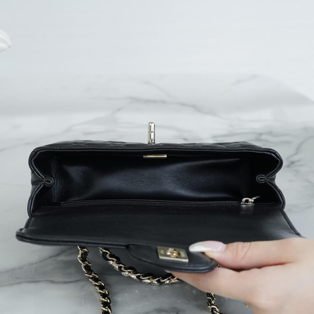 Ch**el mini flap with top handle