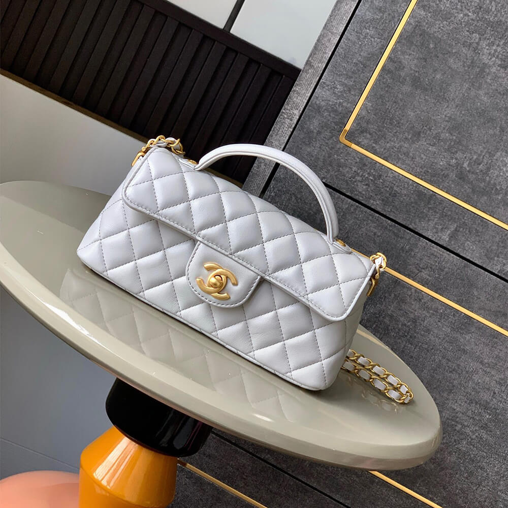 Ch**el mini flap bag with top handle(high-end grade)