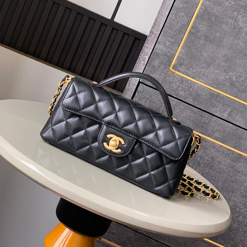 Ch**el mini flap bag with top handle(high-end grade)