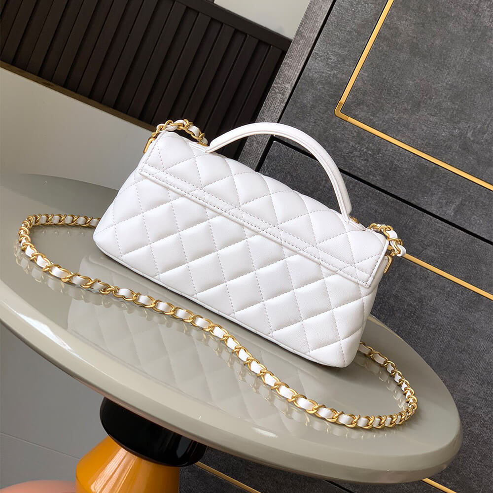 Ch**el mini flap bag with top handle(high-end grade)