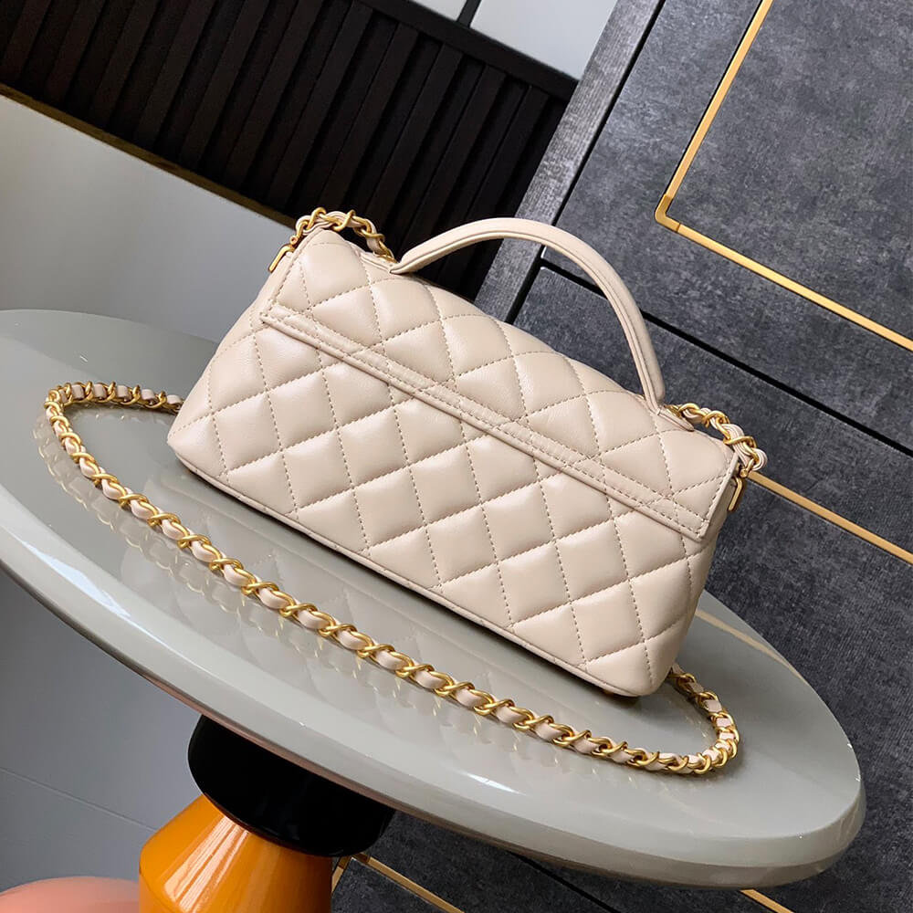 Ch**el mini flap bag with top handle(high-end grade)