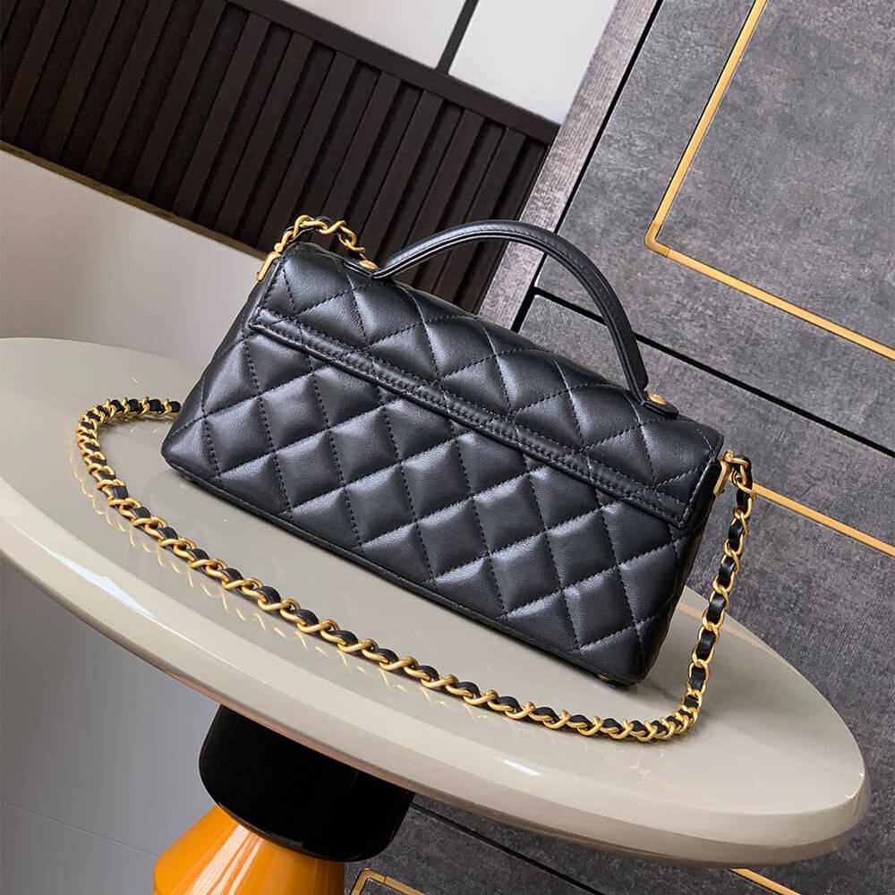 Ch**el mini flap bag with top handle(high-end grade)