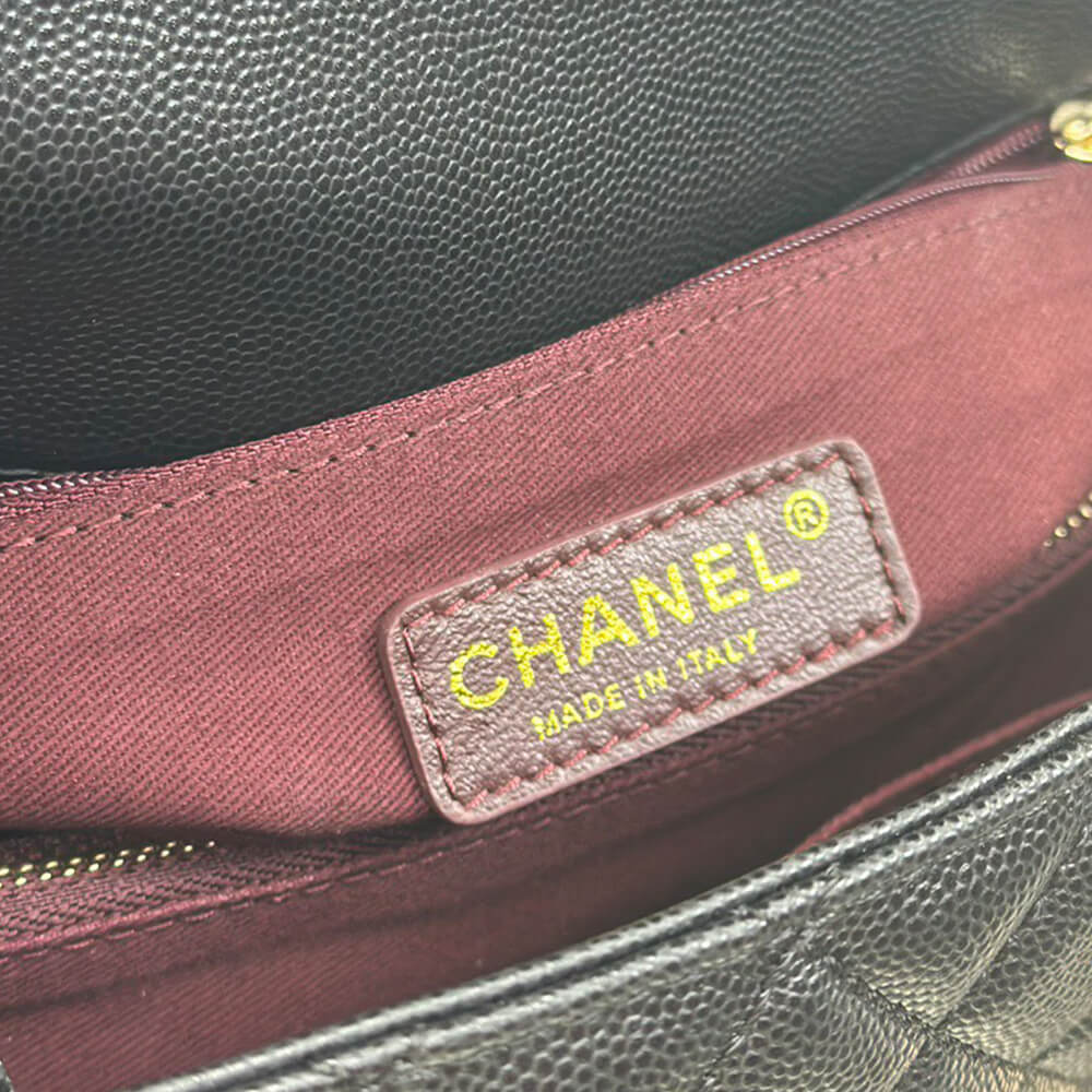Ch**el large flap bag with top handle(high-end grade)
