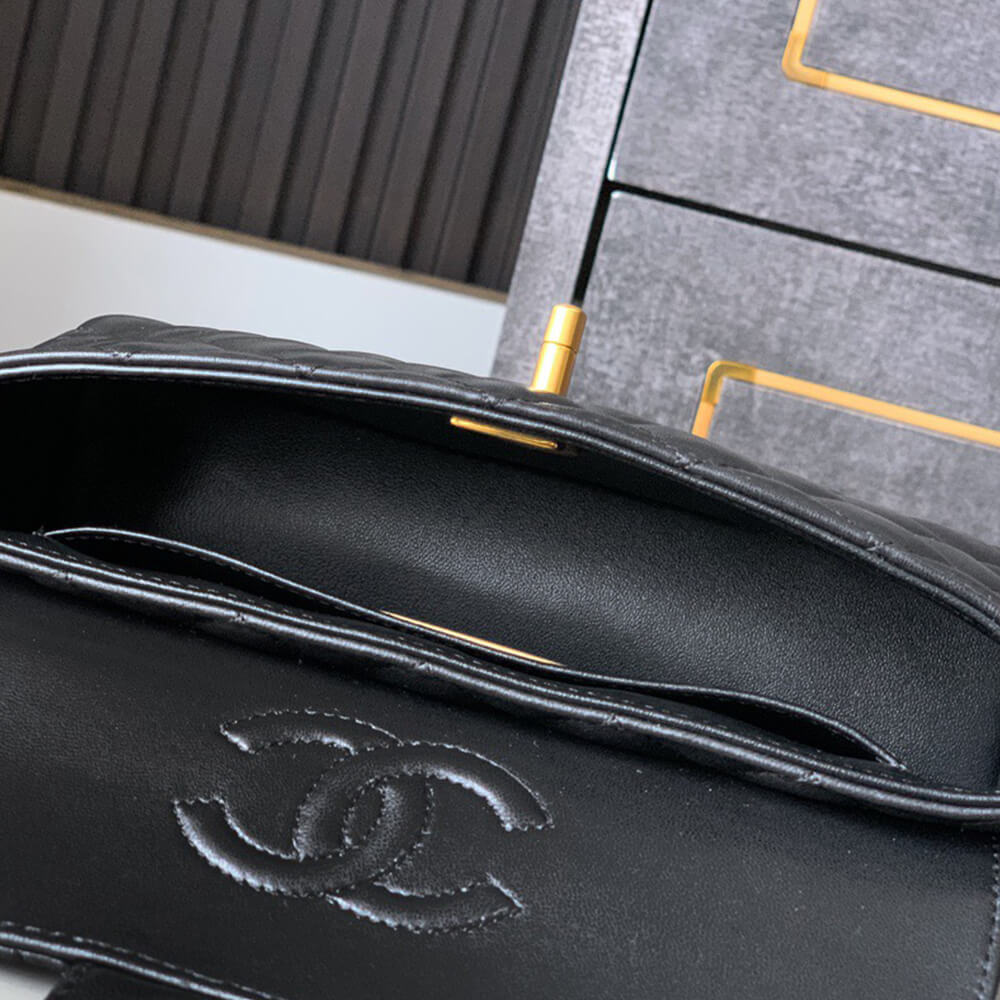Ch**el mini flap bag with top handle(high-end grade)