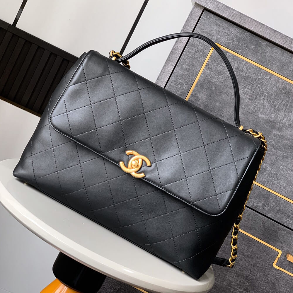Ch**el maxi flap bag with handle(high-end grade)