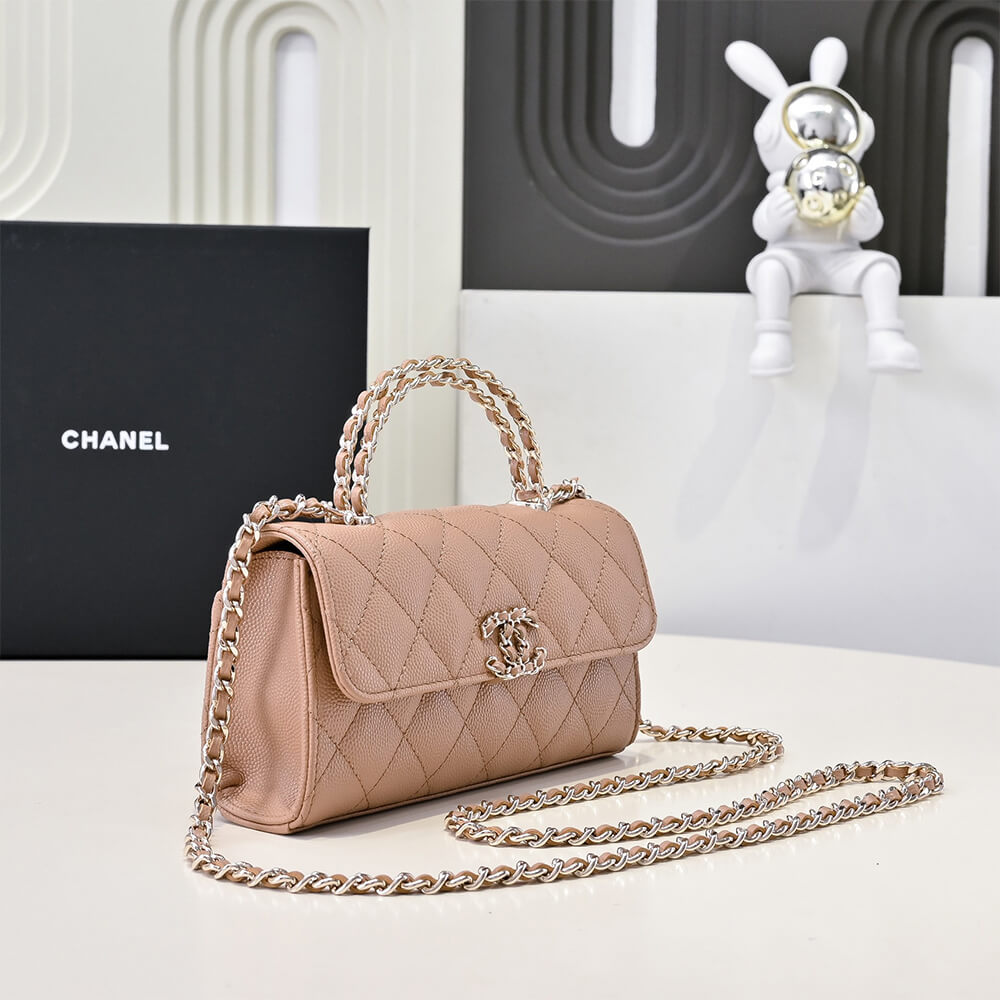 Ch**el flap phone holder with chain(high-end grade)