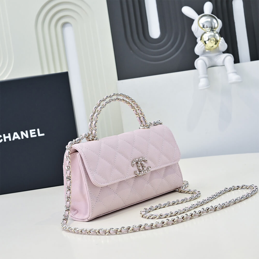Ch**el flap phone holder with chain(high-end grade)
