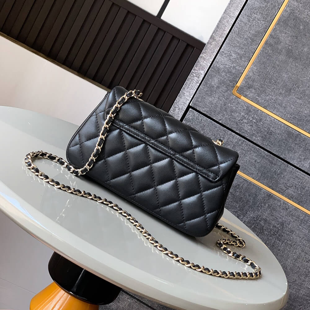 Ch**el flap phone holder with chain(high-end grade)