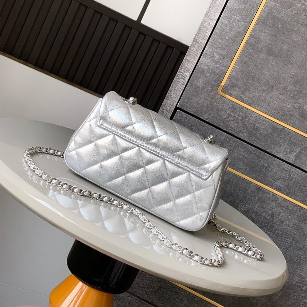 Ch**el flap phone holder with chain(high-end grade)