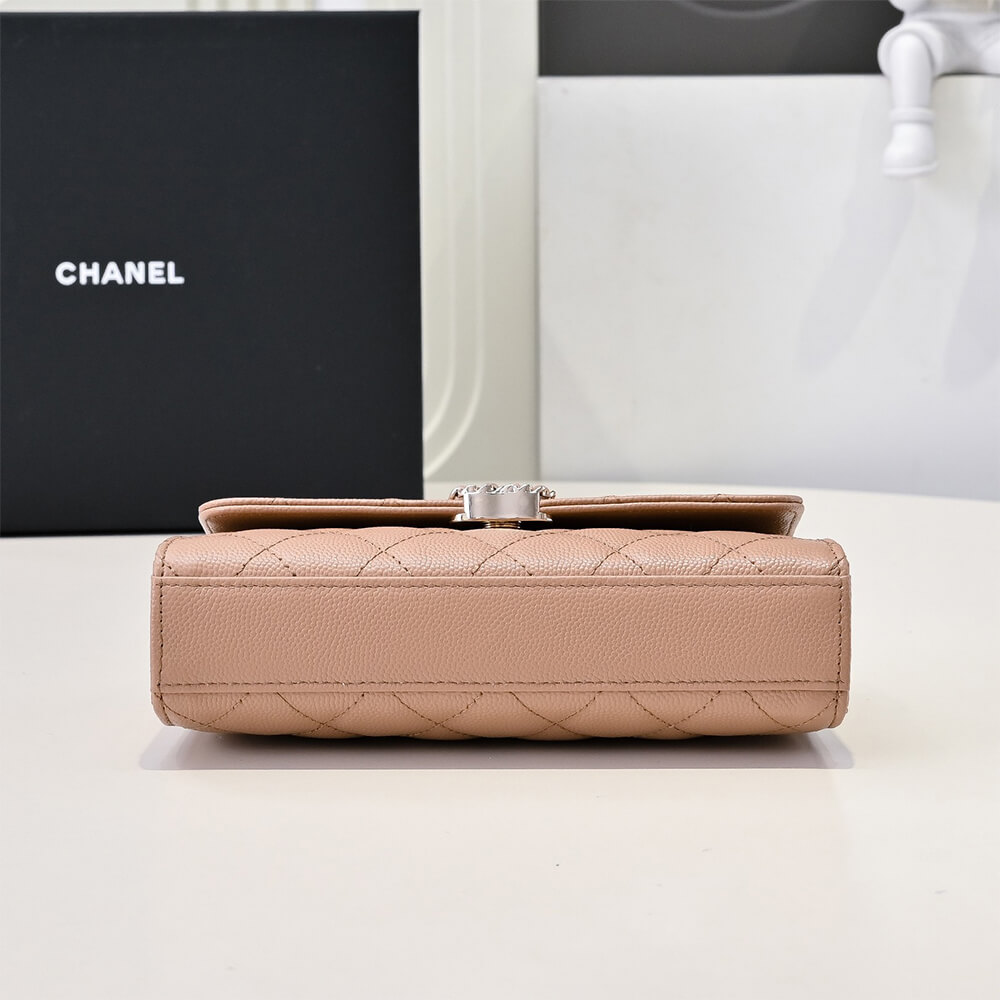 Ch**el flap phone holder with chain(high-end grade)