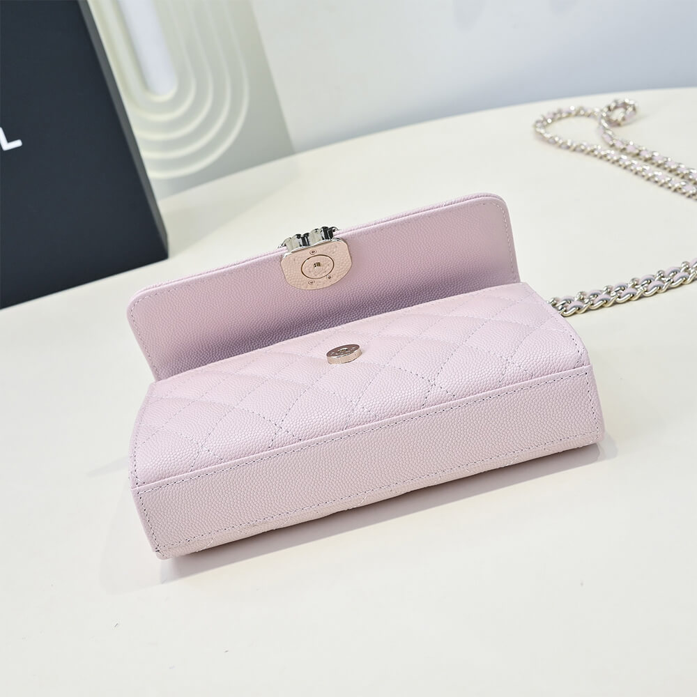 Ch**el flap phone holder with chain(high-end grade)
