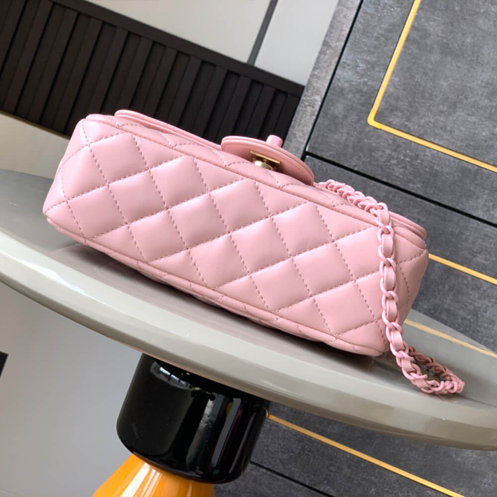 Ch**el mini flap bag with handle(high-end grade)