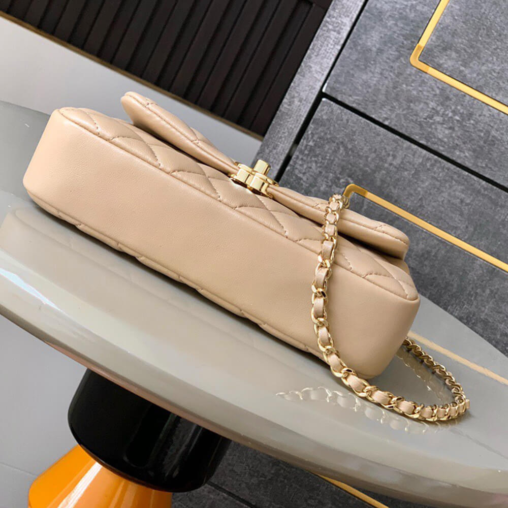 Ch**el flap phone holder with chain(high-end grade)