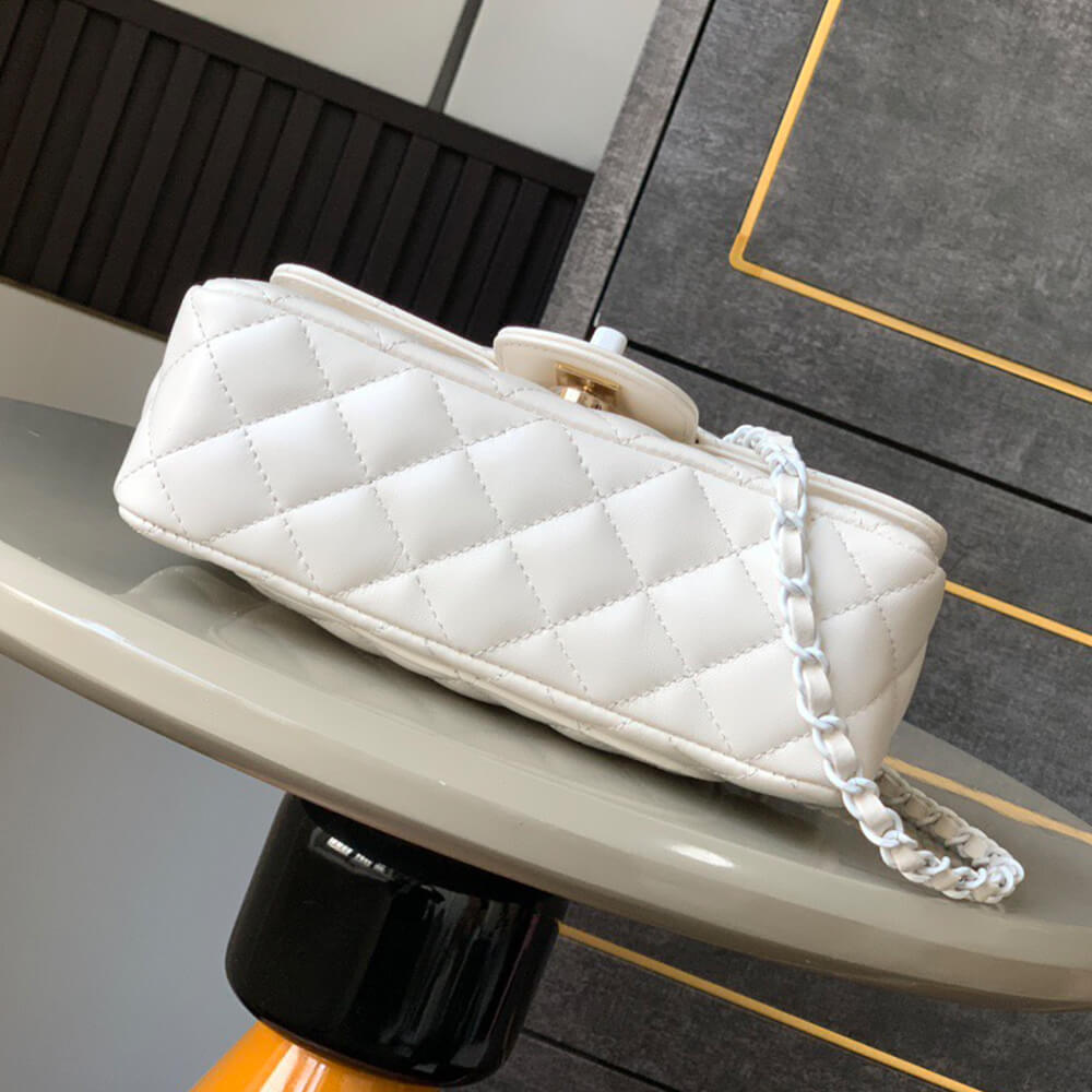 Ch**el mini flap bag with top handle(high-end grade)