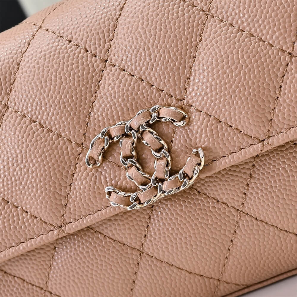 Ch**el flap phone holder with chain(high-end grade)