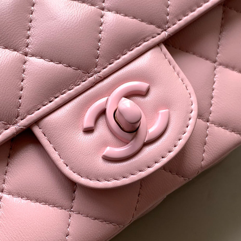 Ch**el mini flap bag with handle(high-end grade)