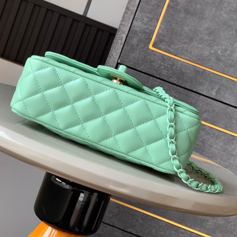 Ch**el mini flap bag with handle(high-end grade)