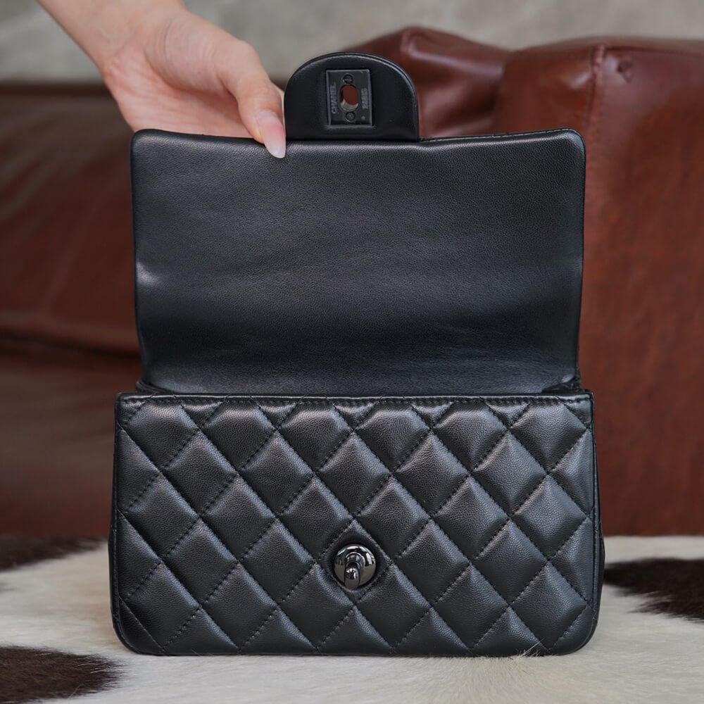 Ch**el mini flap with top handle(high-end grade)