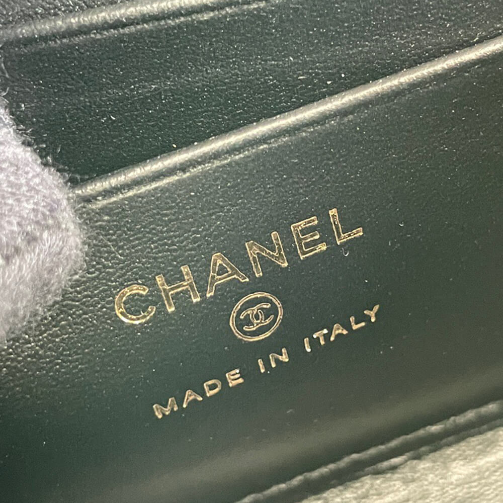 Ch**el flap phone holder with chain(high-end grade)