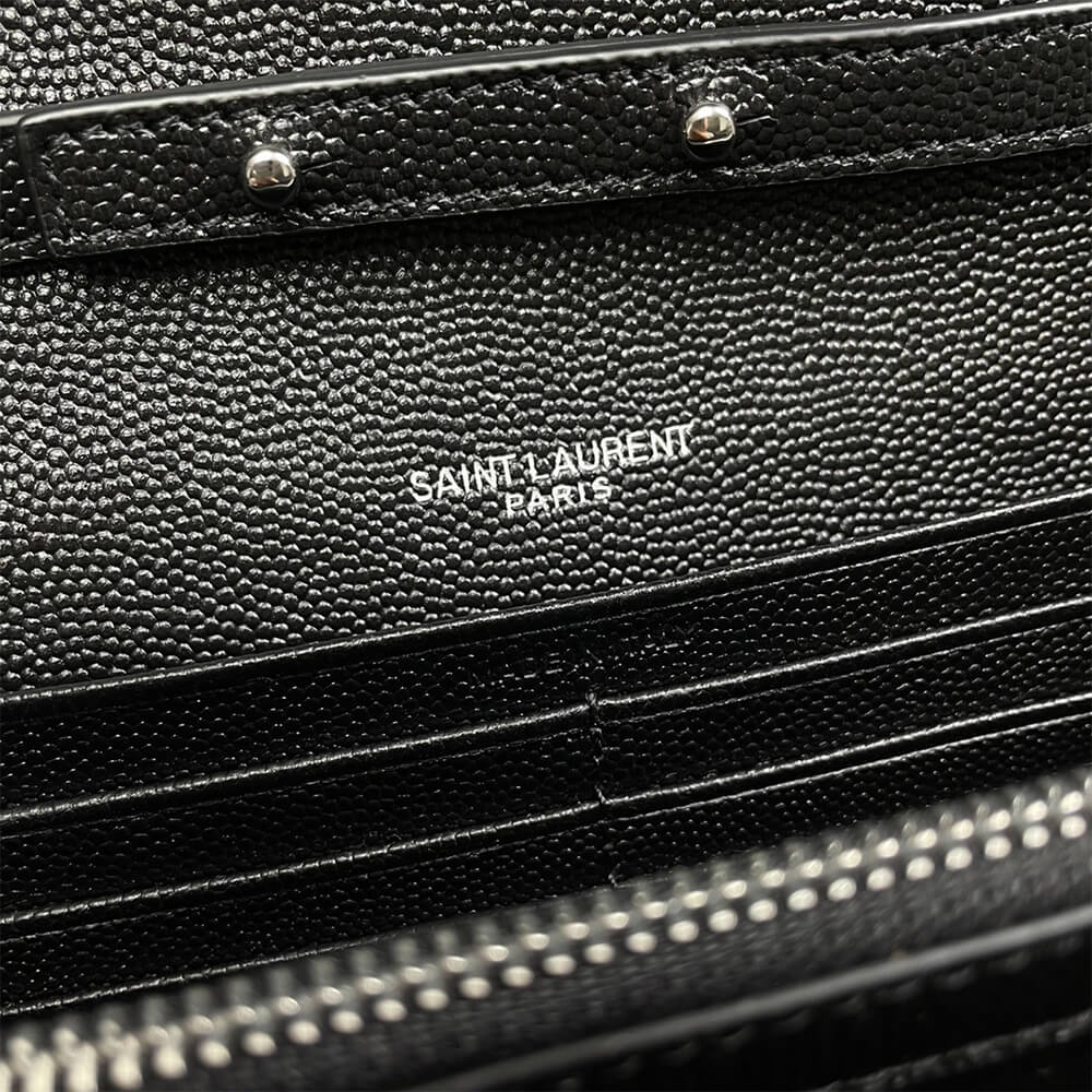 Y51 classic cassandre chain wallet in grain de poudre leather