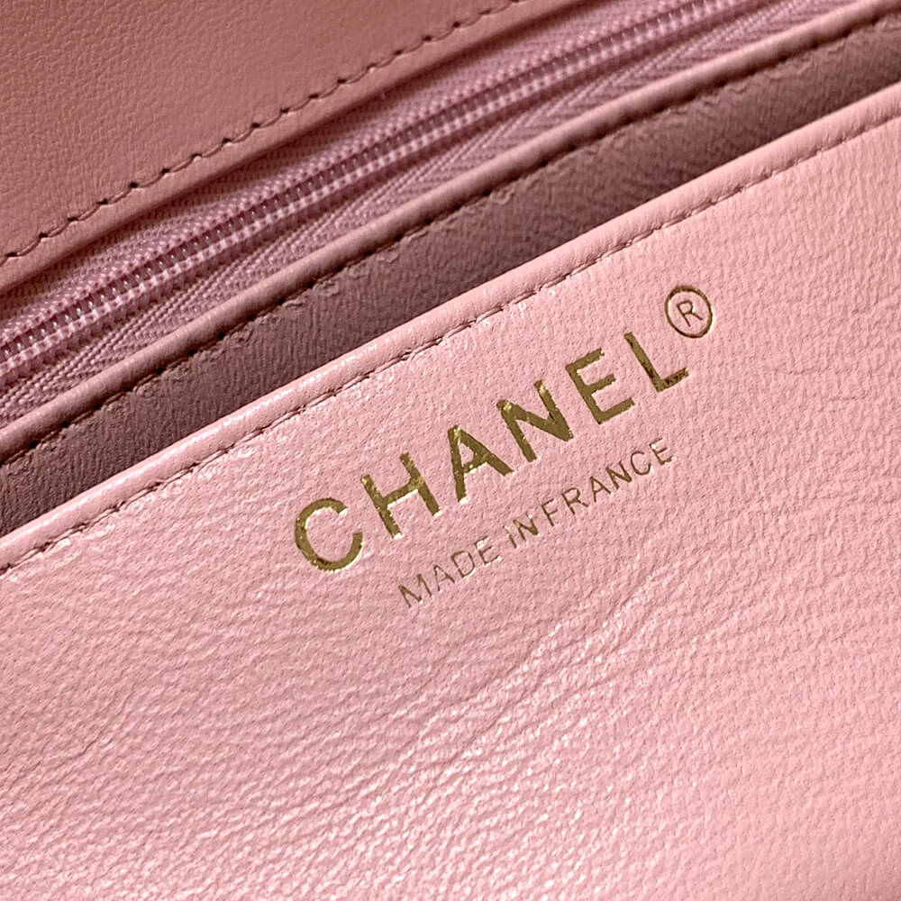 Ch**el mini flap bag with handle(high-end grade)
