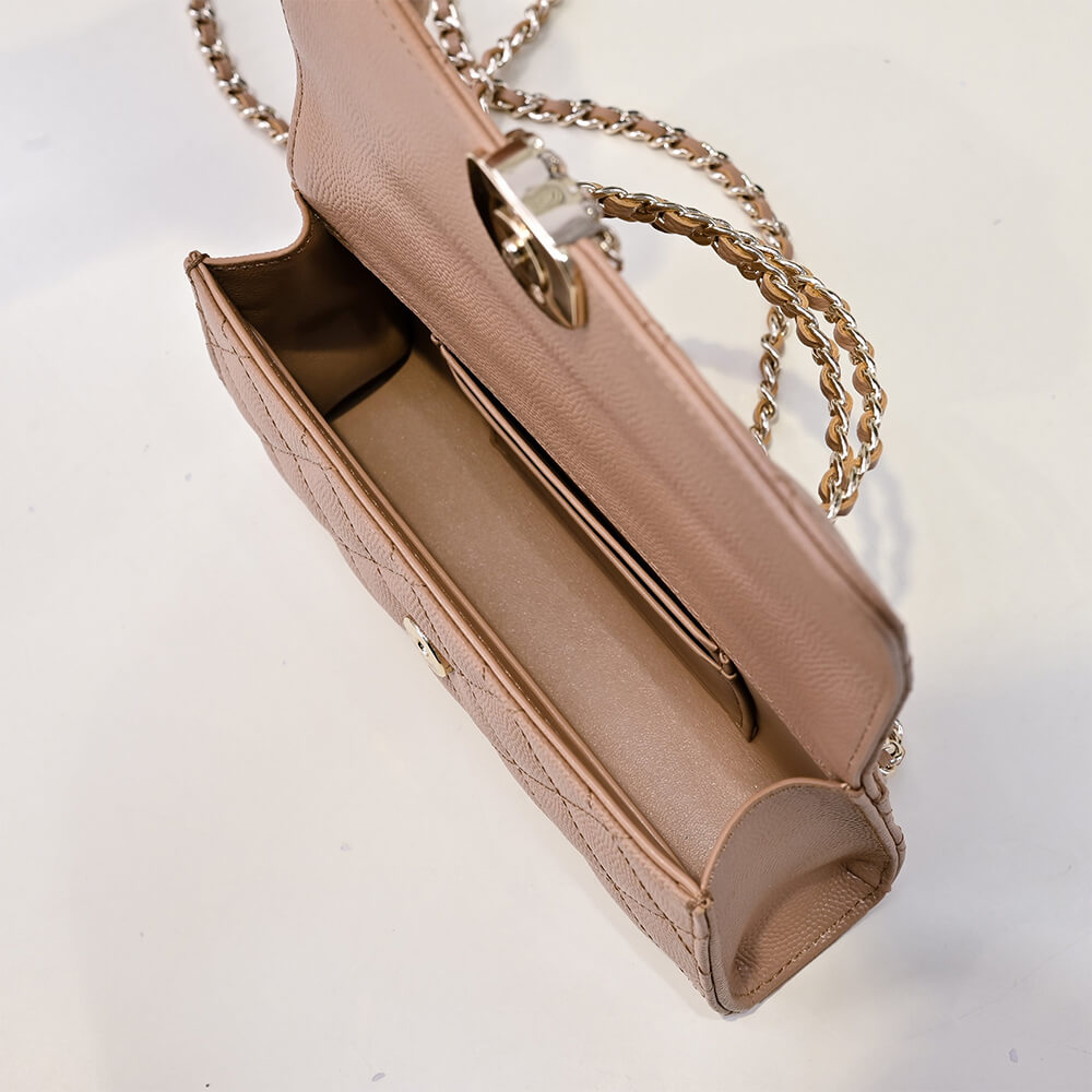 Ch**el flap phone holder with chain(high-end grade)